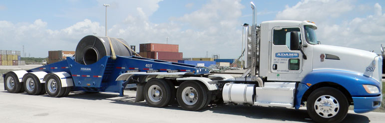 ADAM INDUSTRIES COIL TRAILER SEMI TRUCK